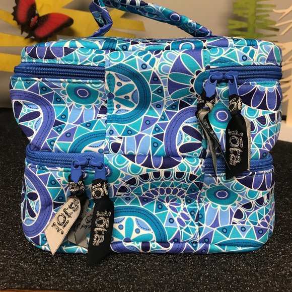 Iota Chic "Tranquility" Expandable Cosmetic Storage Travel Tote Case - Picture 2 of 4